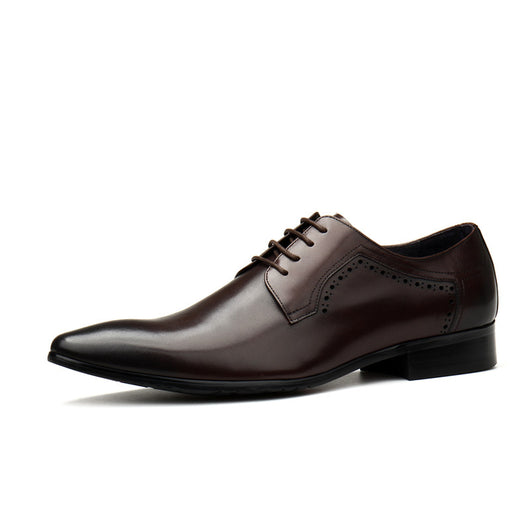 Zapatos Formales de Cuero con Cordones para Hombre - Negro - Image 11