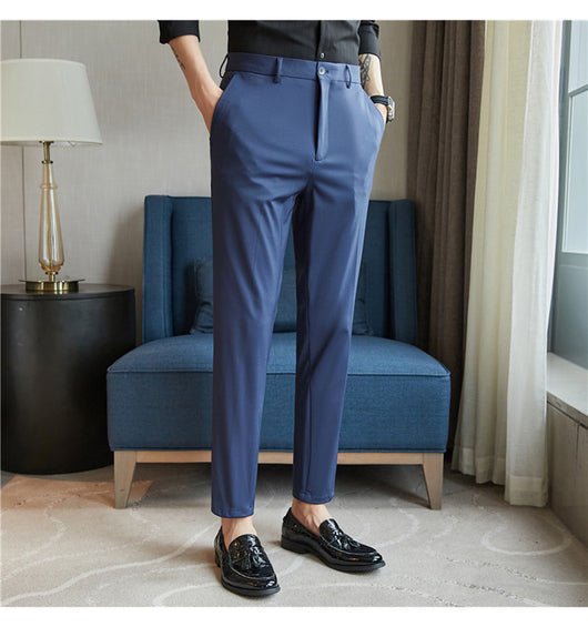 Pantalones Casuales Slim Fit de Color Sólido para Hombre - Image 13
