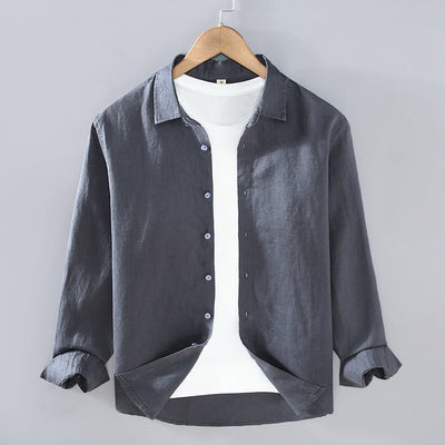 Camisa de Lino Puro para Hombre - Estilo Versátil Moderno - Image 7