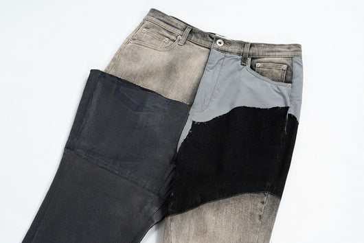 Pantalón Patchwork Bicolor con Acabado Ceroso Premium - Image 13