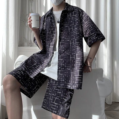 Conjunto Deportivo Cardigan y Shorts Estampado para Estudiantes - Image 11