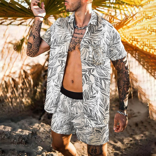 Camisa Suelta Retro para Hombre - Estilo Personalidad Playa Manga Corta - Image 26