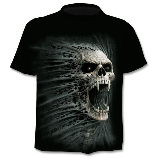 Playera Hombre Estilo Punk Calavera Gótica - Image 4