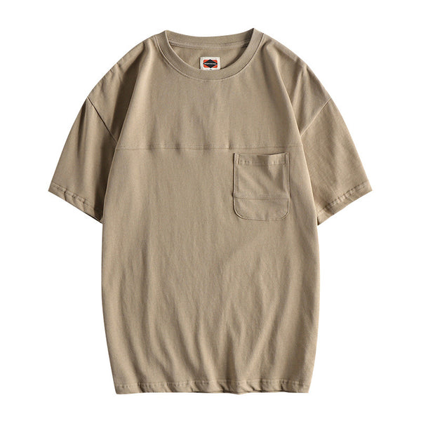 Camiseta de Algodón Vintage Holgada para Hombre