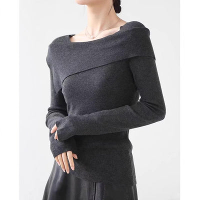 Suéter Cuello Solapa Elegante para Mujer - Colección Otoño Invierno - Image 4