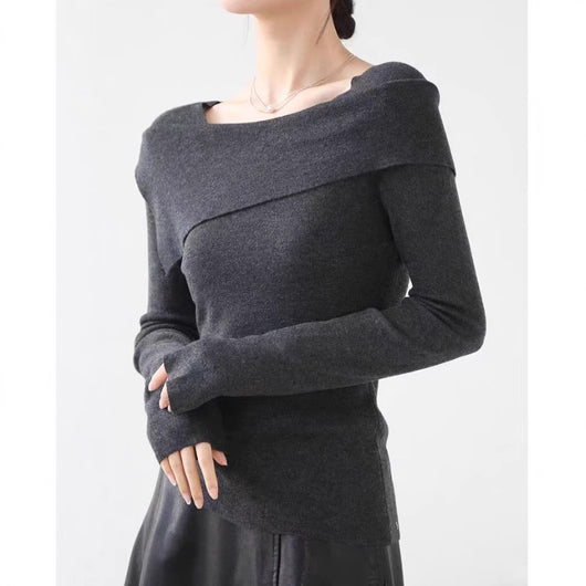 Suéter Cuello Solapa Elegante para Mujer - Colección Otoño Invierno - Image 4