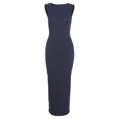 Vestido Asimétrico Elegante de Espalda Abierta con Ajuste Ceñido - Image 4