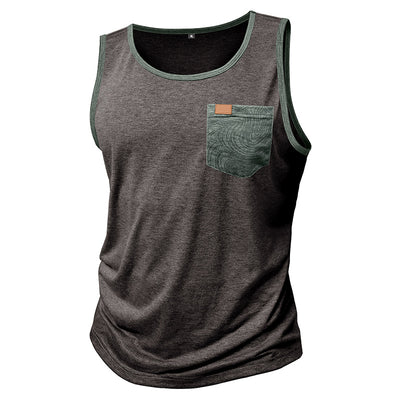 Camiseta Deportiva Suelta sin Mangas con Bolsillos y Estampado - Image 40
