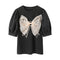 Camiseta Estampada con Detalles de Costura para Mujer