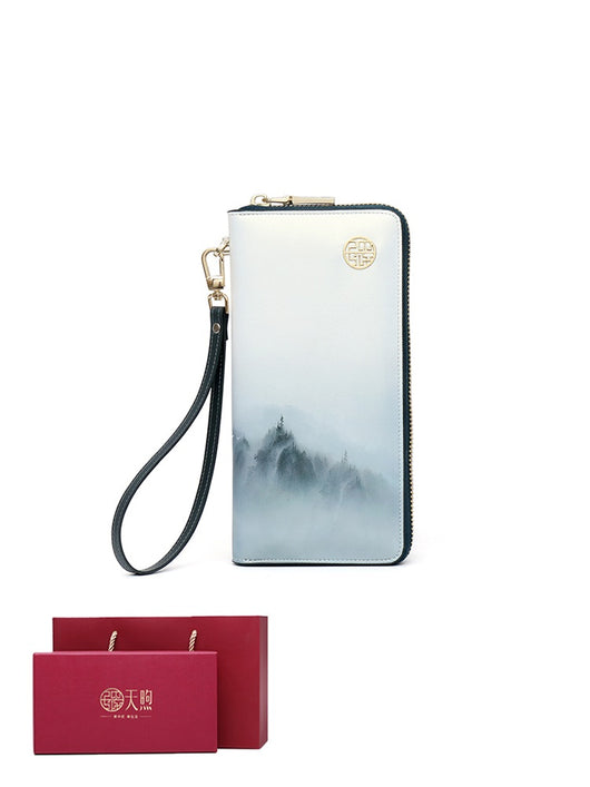 Billetera Étnica de Cuero con Estampado y Cierre para Mujer - Image 7
