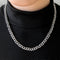 Colar masculino moderno de joias de rua, colar de aço titânio 6mm60cm