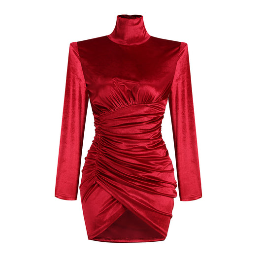 Vestido Fiesta Franela Manga Larga Ajustado para Mujer - Image 4