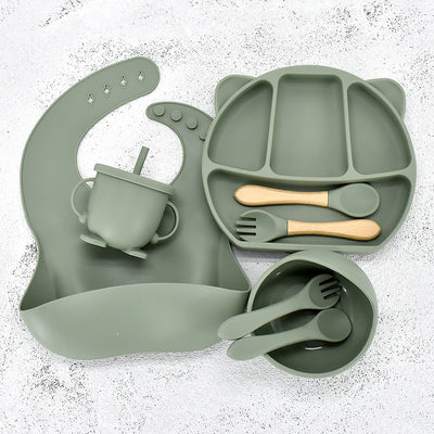 Set de Plato Compartido con Diseño de Ositos de Silicona - 9 Piezas - Image 5