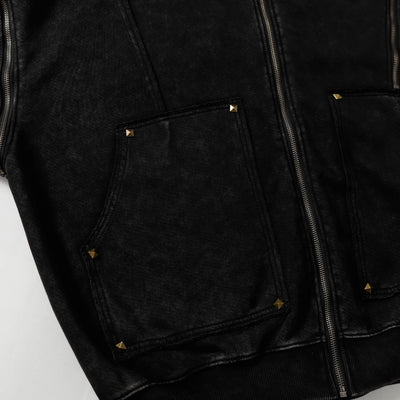 Chamarra Hoodie Retro Vintage Efecto Desgastado - Image 9