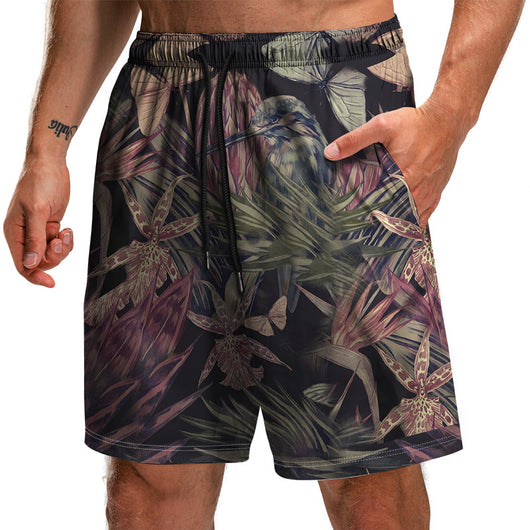 Pantalones Cortos Estampados 3D Colección Hojas de Verano - Shorts Holgados para Playa - Image 12