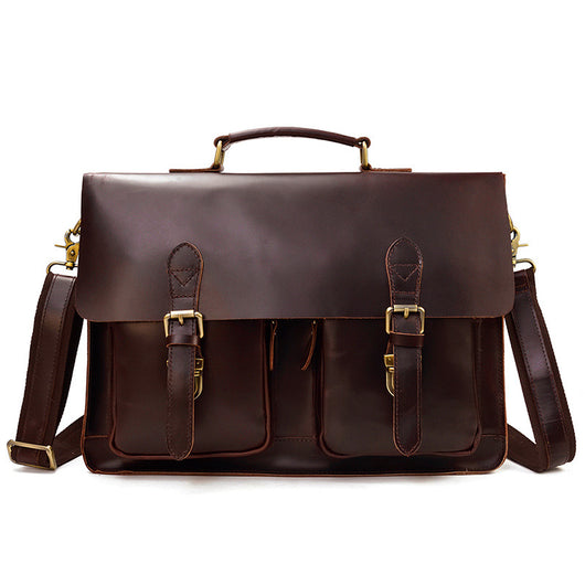 Maletín de Cuero Retro para Hombre - Estilo Ejecutivo Portátil - Image 8