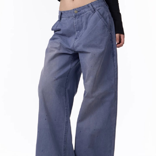 Pantalones Cargo Rectos Anchos para Mujer - Estilo Retro Casual