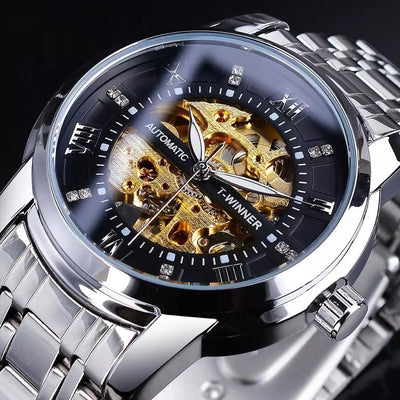 Reloj Mecánico Impermeable con Diseño Calado para Hombre - Image 4