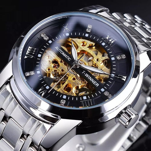 Reloj Mecánico Impermeable con Diseño Calado para Hombre - Image 4