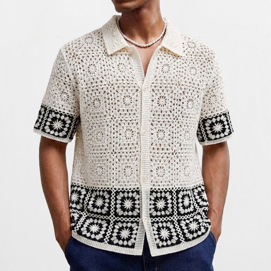 Playera Masculina Calada Transpirable de Punto Soluble