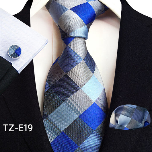 Set de 3 Piezas: Corbata Paisley, Pañuelo de Bolsillo y Gemelos - Image 24