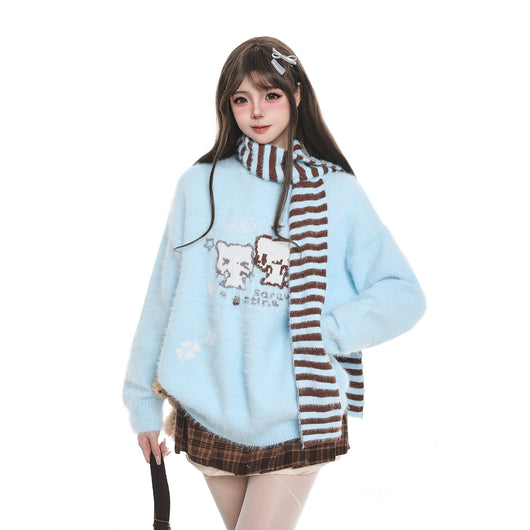 Suéter Holgado con Rayas de Gato - Diseño Casual y Versátil - Image 11