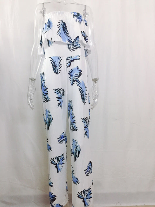 Jumpsuit Holgado con Cuello Volante y Estampado de Letras - Image 11