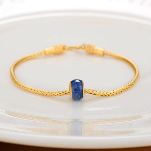 Pulsera de Cuentas de Oro Antiguo en Cobre Puro con Tarjeta de Bendición - Image 5