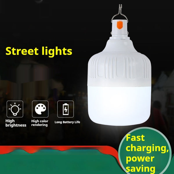 Bombilla LED Recargable para Puesto de Mercado Nocturno