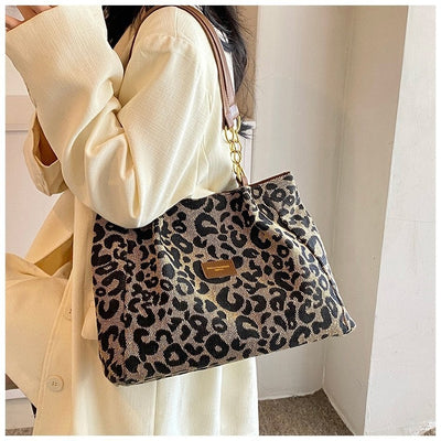 Bolsa de Hombro Estampado Leopardo Multiuso - Gran Capacidad y Estilo - Image 10