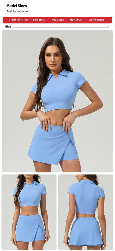 Conjunto Deportivo Mujer: Short y Falda Pantalón Anti-Transparencia - Image 9