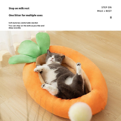 Tapete Doble Cara para Arenero de Gato Diseño Zanahoria Lavable y Removible - Image 3