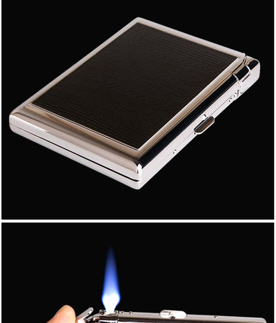 Estuche Premium para Cigarrillos en Cuero con Encendedor Resistente al Viento - Image 9
