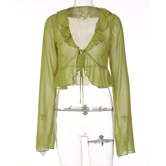 Blusa Transparente Escote Profundo Fungus Edge - Image 24