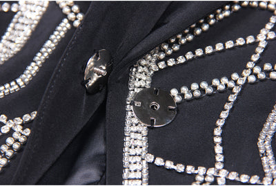 Blazer Ejecutivo para Mujer con Detalles de Diamantes y Efecto Reductor - Image 15