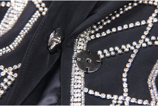 Blazer Ejecutivo para Mujer con Detalles de Diamantes y Efecto Reductor - Image 15