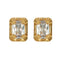 Retro Edging Gem Temperament Earrings Earrings Women Rectangle