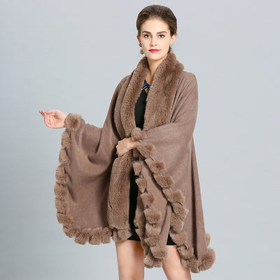 Chal Grueso de Invierno con Cuello Imitación Piel de Zorro - Image 16