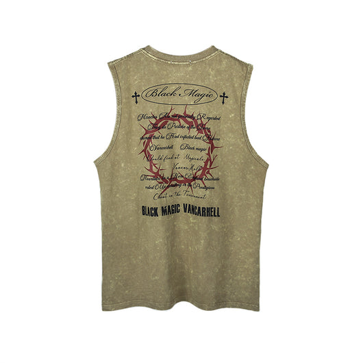 Camiseta Sin Mangas Estilo Desgastado para Hombre - Image 14