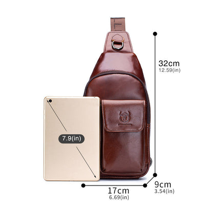 Bolso Bandolera de Cuero Genuino Primera Capa - Image 10