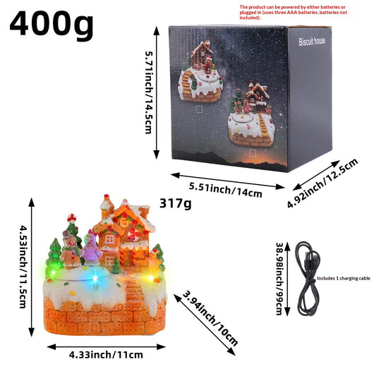 Caja de Música Giratoria Muñeco de Jengibre Decorativo de Escritorio - Image 6