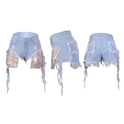 Jeans Delavados con Cristales Brillantes - Image 11