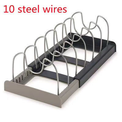 Repisa Organizadora Extensible de Acero Inoxidable para Ollas y Sartenes - Image 7