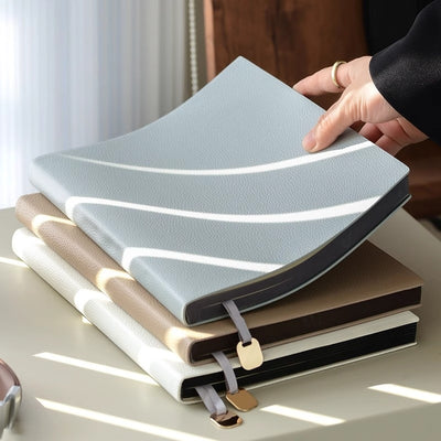 Cuaderno de Cuero Suave con Patrón Litchi