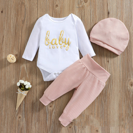 Conjunto de Romper con Letras de Manga Larga para Niños