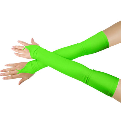 Guantes Sin Dedos de Satén Elástico con Gancho - Image 3