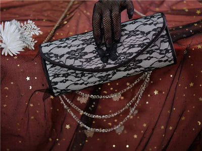 Bolso Clutch Elegante con Diseño de Encaje Versátil - Image 12