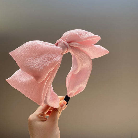 Diadema Oversized con Lazo Seersucker - Accesorio de Moda de Alto Impacto - Image 9