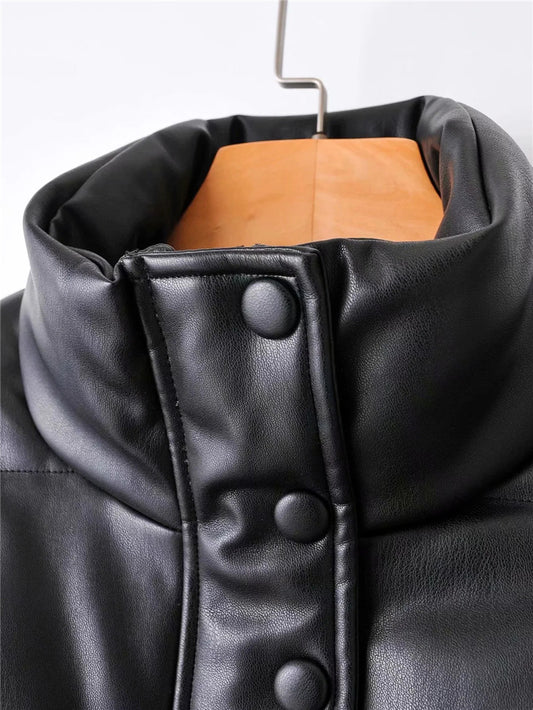 Abrigo Suelto para Mujer con Cuello de Pie - Diseño Moderno y Versátil - Image 2