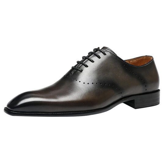 Zapatos Oxford Caballero Retro Cuero Genuino Cordones Estilo Británico - Image 15